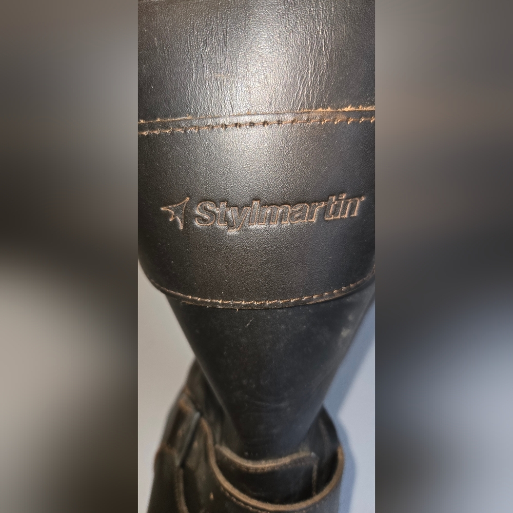 Men's Stylmartin Brown Leather Motorcycle Boots Size 44